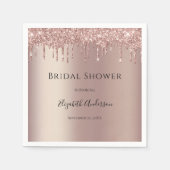 Serviette En Papier Rose Gold Parties scintillant Drift Glam Fête des (Devant)