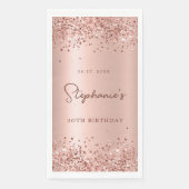 Serviette En Papier Rose Gold Parties scintillant Foil 30e anniversair (Devant)