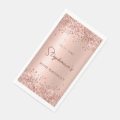 Serviette En Papier Rose Gold Parties scintillant Foil 30e anniversair (Coin)