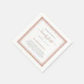 Serviette En Papier Rose Gold Parties scintillant Fun Facts Nom Date 2 (Coin)