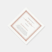 Serviette En Papier Rose Gold Parties scintillant Fun Facts Nom Sweet  (Coin)