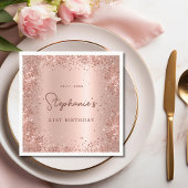 Serviette En Papier Rose Gold Parties scintillant Phuile 21e anniversa