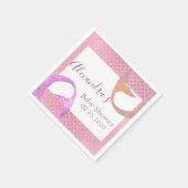 Serviette En Papier Rose Gold Sparkle Mermaid Baby shower Napkin (Coin)