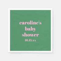 Rose gras moderne amusant personnalisé Baby Shower