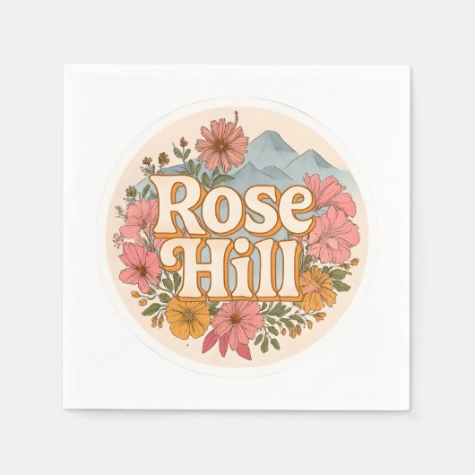 Serviette En Papier Rose Hill (Devant)