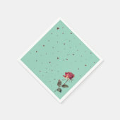 Serviette En Papier rose imprimée rouge clair (Coin)