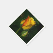 Serviette En Papier Rose jaune (Coin)