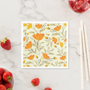 Serviette En Papier Rose jaune