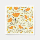 Serviette En Papier Rose jaune (Devant)