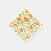 Serviette En Papier Rose jaune (Coin)