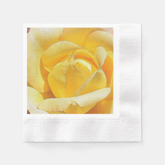 Serviette En Papier Rose jaune