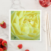 Serviette En Papier Rose jaune (En situation)