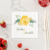 Serviette En Papier Rose jaune du Texas Mariage (En situation)