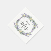 Serviette En Papier Rose jaune lavande et Eucalyptus (Coin)