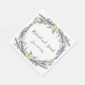 Serviette En Papier Rose jaune lavande et Eucalyptus (Coin)