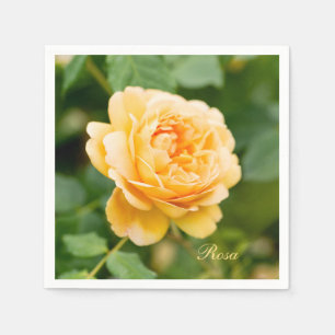 Serviette En Papier Rose jaune orange personnalisée