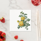 Serviette En Papier rose jaune vintage (En situation)