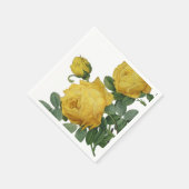 Serviette En Papier rose jaune vintage (Coin)
