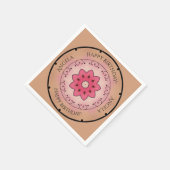 Serviette En Papier Rose Joyeux anniversaire (Coin)