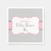 Serviette En Papier Rose Ladybug (Devant)
