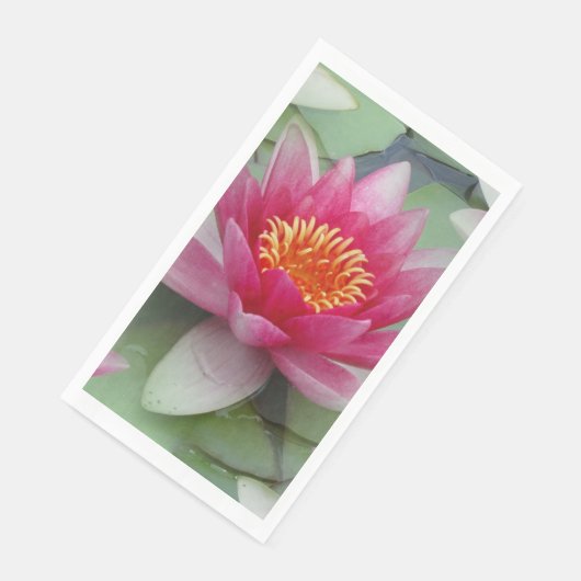 Serviette En Papier Rose Lotus Water Lily (Coin)