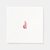 Serviette En Papier Rose Madder, design floral Thunderbird (Devant)