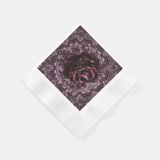 Serviette En Papier Rose Mandala (Coin)