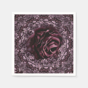 Serviette En Papier Rose Mandala