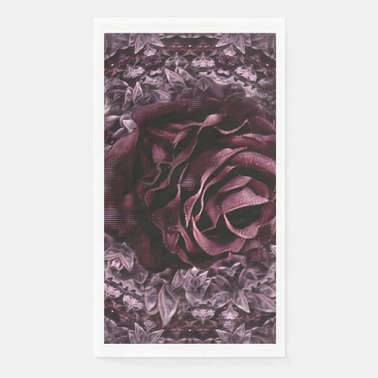 Serviette En Papier Rose Mandala (Devant)