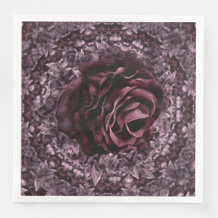 Serviette En Papier Rose Mandala