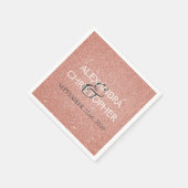 Serviette En Papier Rose mariage Gold Blush Parties scintillant rose (Coin)
