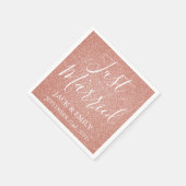 Serviette En Papier Rose marié Gold Blush Pink serviettes (Coin)