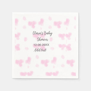 Serviette En Papier Rose mignon baby shower aquarelle moderne dat