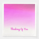 Serviette En Papier Rose moderne (Devant)