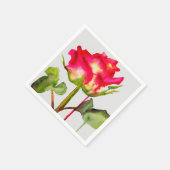 Serviette En Papier Rose moderne art floral maison (Coin)