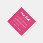 Serviette En Papier Rose Moderne Minimal Fun Faits Anniversaire Année (Coin)