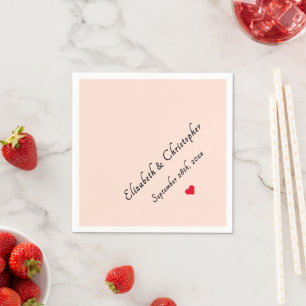 Serviette En Papier Rose Monogrammé Mariage Gold Date Party Cocktail