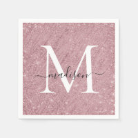 Rose Monogramme Script Étincelle Parties scintilla