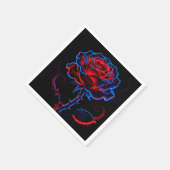 Serviette en papier Rose Néon (Coin)