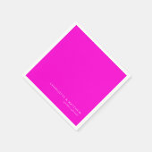 Serviette En Papier Rose néon moderne (Coin)