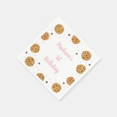 Serviette En Papier Rose One Sweet Cookie Premier Anniversaire (Coin)