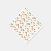 Serviette En Papier Rose or ginko feuille blanc arrière - plan (Coin)