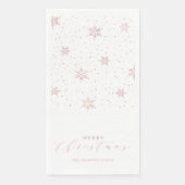 Serviette En Papier Rose or moderne Joyeux Noël Party Napkins (Devant)