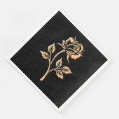 Serviette En Papier Rose or simple (Coin)