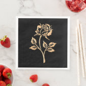 Serviette En Papier Rose or simple (En situation)