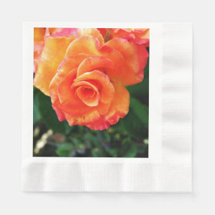 Serviette En Papier Rose orange