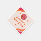 Serviette En Papier Rose Orange Groovy Dernière disco Enterrement de v (Coin)