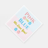 Serviette En Papier Rose Ou Bleu, On T'Aime ! Révélation de genre (Coin)