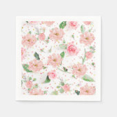 Serviette En Papier Rose Paradise (Devant)