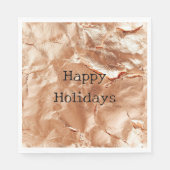 Serviette En Papier Rose Peach Gold Glam (Devant)